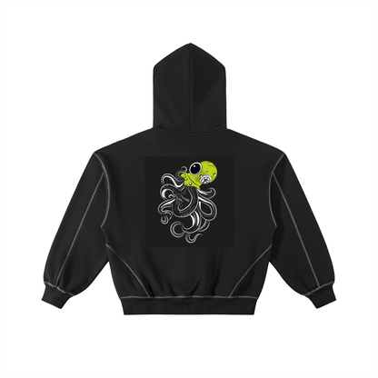 Zip Hoodie with Highlight Seams