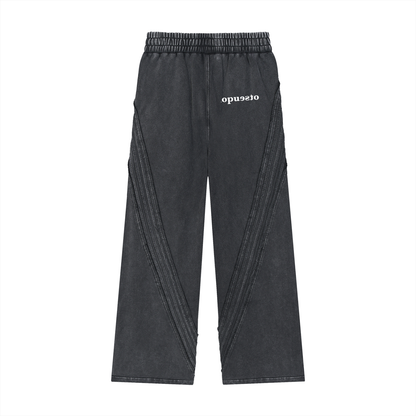 Snow Washed Tape Raw Edge Sweatpant