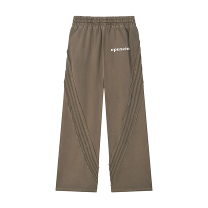 Snow Washed Tape Raw Edge Sweatpant
