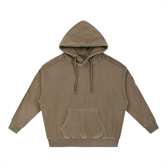 Raw Finish Washed Hoodie