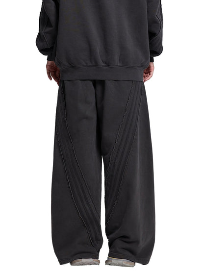 Snow Washed Tape Raw Edge Sweatpant