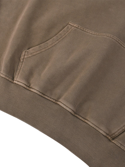 Raw Finish Washed Hoodie